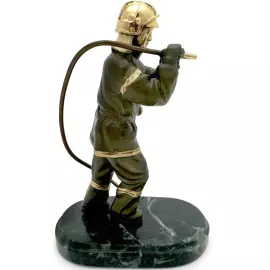 Bronze statuette "Fireman"